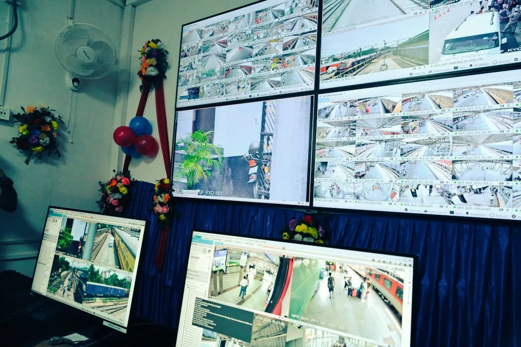 Guwahati railway station AI CCtv Camera Control Room